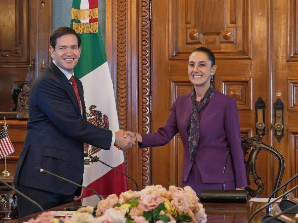 El secretario de Estado de EEUU, Marco Rubio, se reunió con la presidenta de México, Claudia Sheinbaum.
