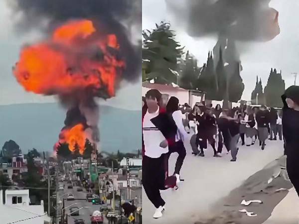 Zona donde se registró una explosión este jueves, en el municipio de Tepeaca, Puebla (México).