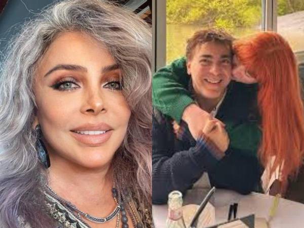 Verónica Castro y su hijo Cristian Castro junto a su nueva novia Victoria Kühne.