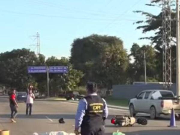 Fotografía de la escena del accidente.