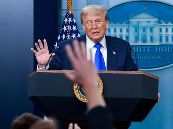 El presidente de Estados Unidos, Donald Trump, en una conferencia de prensa.