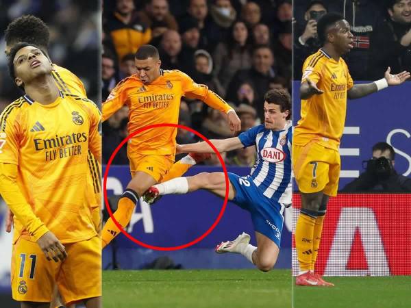 Real Madrid sufrió una derrota contra el Espanyol en la jornada 22 de la Liga Española. Kylian Mbappé recibió una dura patada por la espalda, Ancelotti perdió a un jugador importante y los lamentos de los jugadores merengues en el RCDE Stadium.
