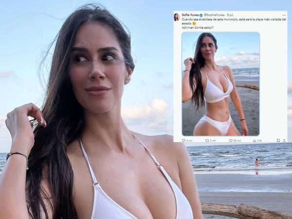 “Cuando sea alcaldesa de este municipio, está será la playa más visitada del estado. Adivinen donde estoy?”, escribió la joven influencer Sofia Yunes.