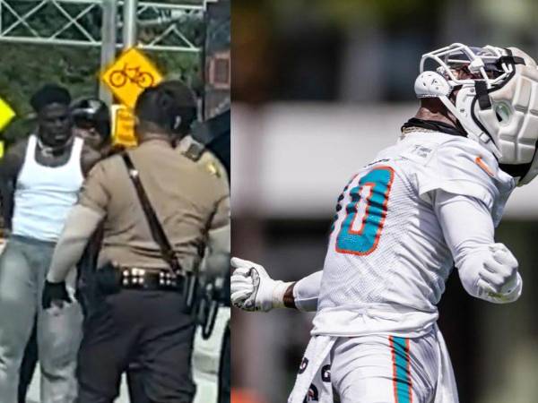 Tyreek Hill fue arrestado, luego fue figura de Miami Dolphins y Policía separa a oficial