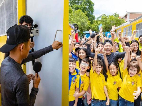 El influencer japonés, Shin Fujiyama, inauguró este lunes la Escuela Experimental de la Unah en Tegucigalpa tras diez intensas semanas de construcción.