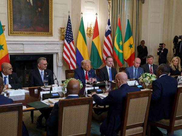 Trump se reunió con el presidente de Liberia, Joseph Boakai, en la Casa Blanca.