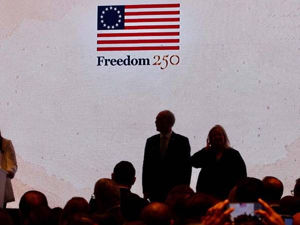 Nasry Asfura durante su participación en la celebración del 250 aniversario de la independencia de Estados Unidos.
