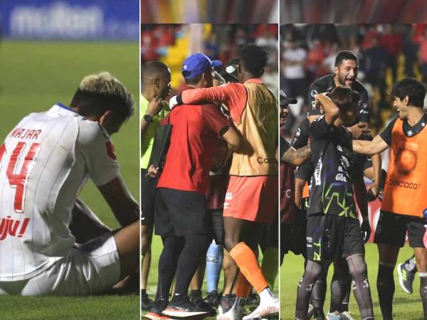 Las imágenes del dolor de los jugadores del Olimpia tras la eliminación en la Copa Centroamericana 2024 de la Concacaf al empatar 1-1 contra el Antigua de Guatemala.