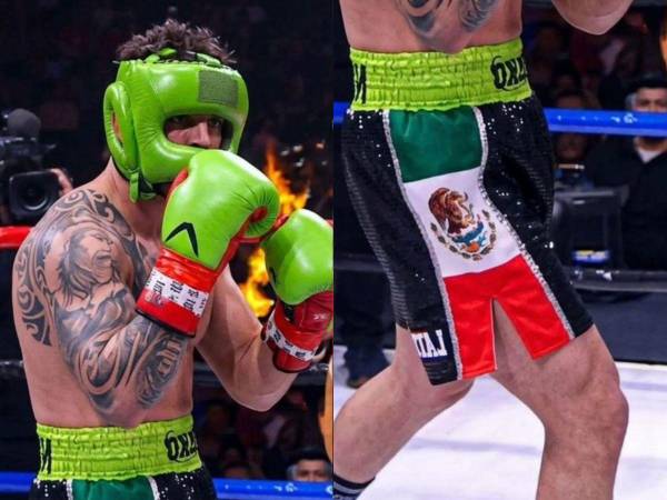 El actor y presentador peruano Nicola Porcella en Ring Royale utilizando la bandera de México.