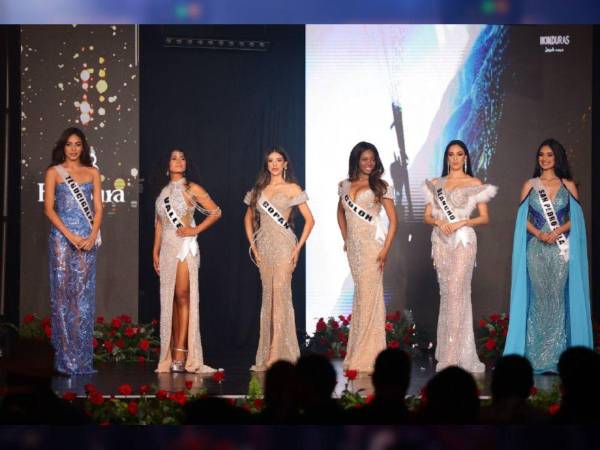 Las 6 finalistas en Miss Honduras Universo. Foto: Yoseph Amaya.