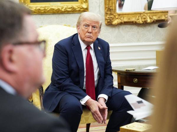 Trump durante una reunión con miembros de su Gabinete en la Casa Blanca.