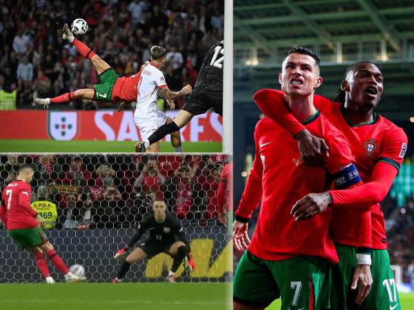 Cristiano Ronaldo marcó dos goles para la victoria de Portugal sobre Polonia en la Nations League de la UEFA.