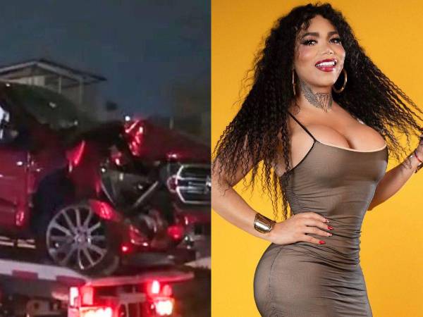 Una camioneta conducida por la influencer Paolita Suárez terminó impactada contra un camión repartidor la noche del martes 19 de mayo.