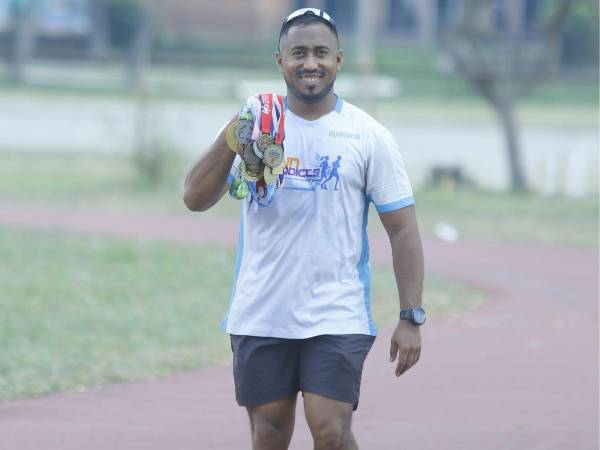 García desde muy pequeño empezó en la Maratón de La Prensa y también ha estado en otros eventos en el mundo del running.