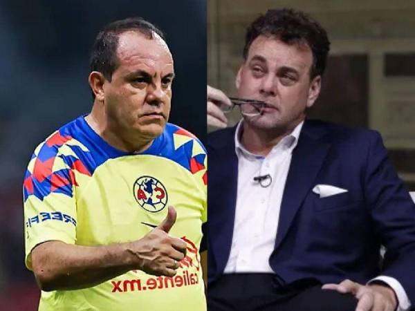 El futbolista Cuauhtémoc Blanco y el periodista David Faitelson.