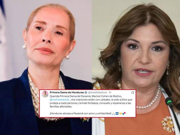 Lissette del Cid, <b>primera dama</b> de Honduras, envió un mensaje de apoyo a Maricel Cohen de Mulino, primera dama de Panamá.