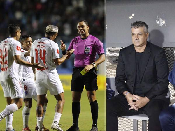 Diego Vázquez criticó el arbitraje del Selvin Brown y de sus asistentes en el juego de ida de la final Motagua vs Olimpia.