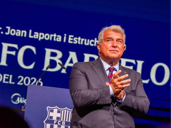 El presidente Laporta viajó a los Estados Unidos para apoyar a la selección de España en el Mundial. Foto, X del Barcelona.