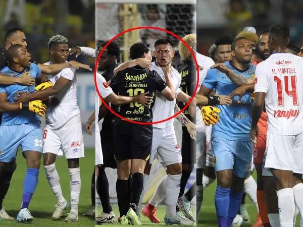 Las imágenes que dejó el Clásico que ganó Real España 1-0 al Olimpia en el estadio Morazán. Zafarrancho entre jugadores, la celebración del Real España y la tristeza del Olimpia.