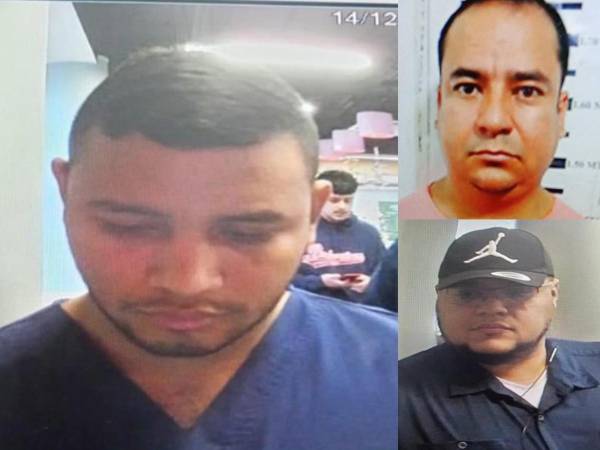 Fotos de los tres colombianos acusados de estafar a un banco, a una ciudadana y al Estado.
