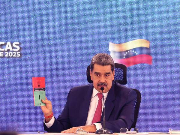El presidente de Venezuela, Nicolás Maduro, en una rueda de prensa en Caracas (Venezuela).