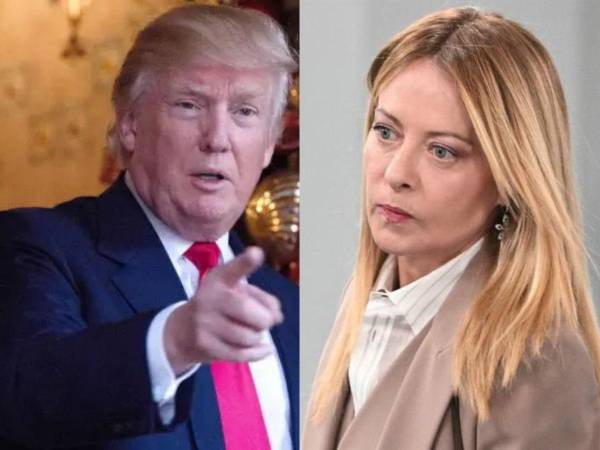 El presidente de EE.UU., Donald Trump y la primera ministra de Italia, Giorgia Meloni.