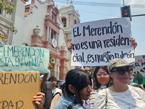 La protesta a favor de la montaña en el parque central y luego se desplazaron frente a la catedral Metropolitana.