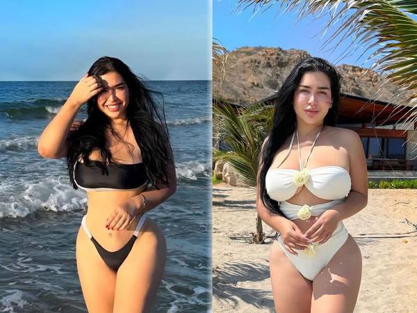 Ana María Rojas, la exuberante novia del futbolista ecuatoriano Juan Anangonó, del Marathón, enamora con infartantes fotos disfrutando de unos días de relax en las playas de Tela.