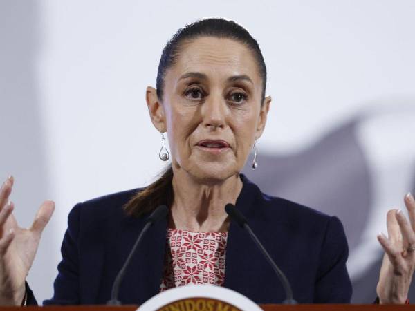 La presidenta de México, Claudia Sheinbaum, durante una conferencia de prensa.
