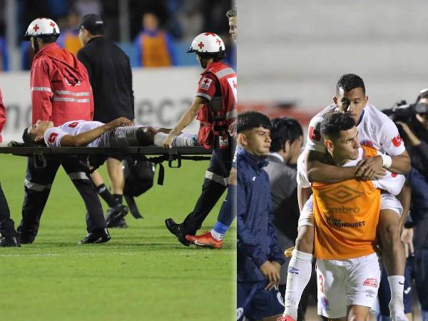 Carlos Pineda y Edwin Rodríguez se retiraron lesionados del juego de ida de la final contra el Motagua.