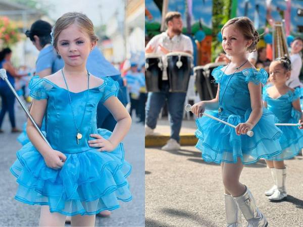 La encantadora Alana Victoria Sabillon Rivera, de apenas 5 años, deslumbró con su belleza al desfilar en el evento conmemorativo de los 203 años de independencia de Honduras.