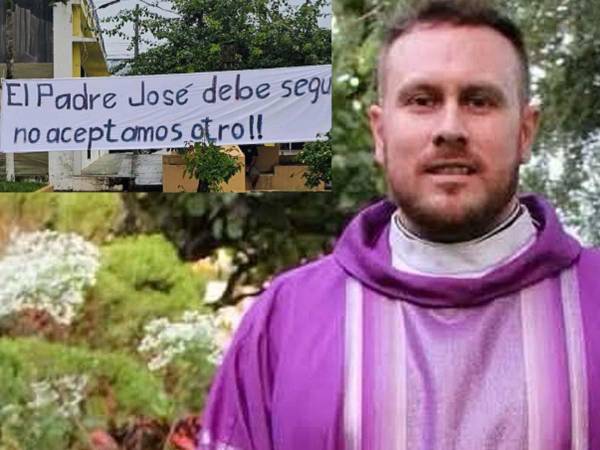 El padre José Álvarez, sacerdote de origen colombiano, recibió muestras de apoyo de feligreses de la parroquia San Juan Bautista de El Paraíso tras conocerse su salida del cargo pastoral.