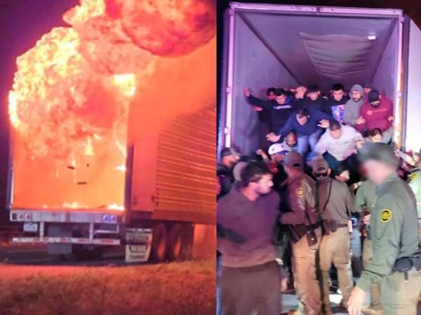 Un total de 39 presuntos inmigrantes indocumentados fueron rescatados de un tráiler que se incendió durante una persecución policial registrada el pasado 4 de junio en la zona fronteriza de Falfurrias, en el sur de Texas.