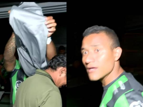 Luis Garrido agrede a camarógrafo durante apagón en el Juticalpa vs Victoria