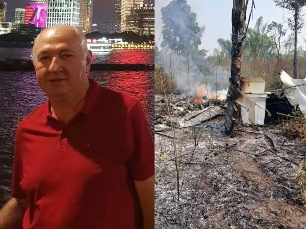 La avioneta, en la que viajaba el empresario Arni Alberto Spiering, terminó “totalmente incendiada”, indicaron autoridades.