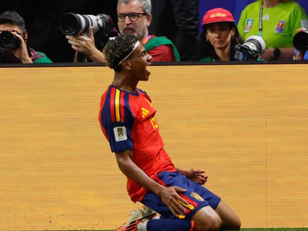 Lamine Yamal gritó a todo pulmón su primer gol en Copas del Mundo.