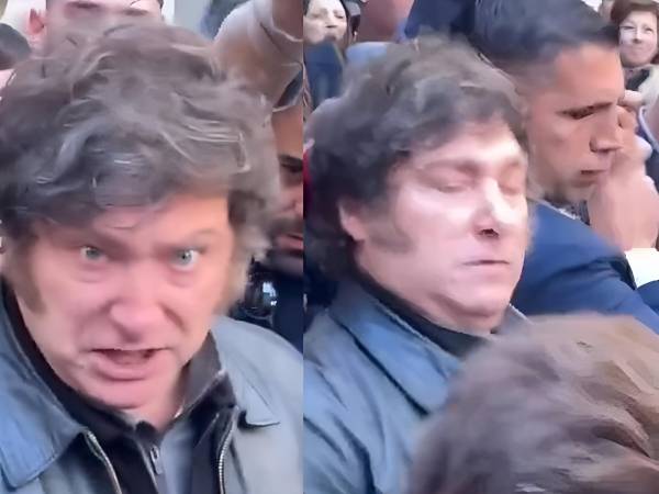 Un periodista de un medio local golpeó en la cara al presidente argentino, Javier Milei, con un micrófono, justo cuando este salía de votar en las elecciones legislativas en Buenos Aires.