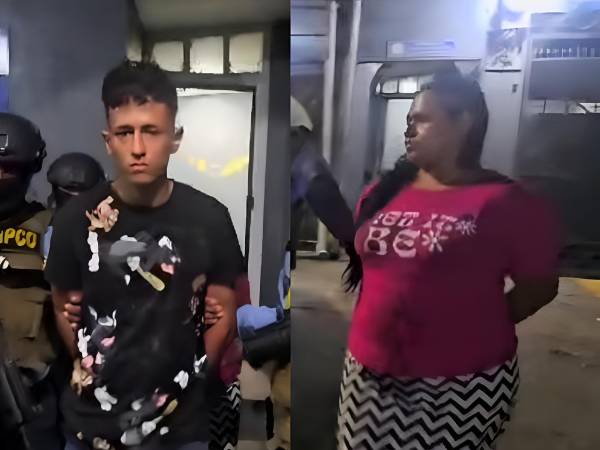 Los detenidos fueron presentados por la Dipampco en San Pedro Sula.