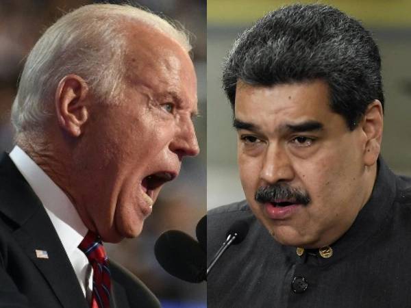 Joe Biden, presidente de Estados Unidos, y el cuestionado mandatario de Venezuela, Nicolás Maduro.