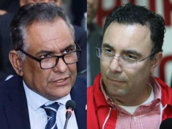 Mario Segura, diputado del Partido Liberal, y Luis Zelaya, precandidato presidencial del PLH.