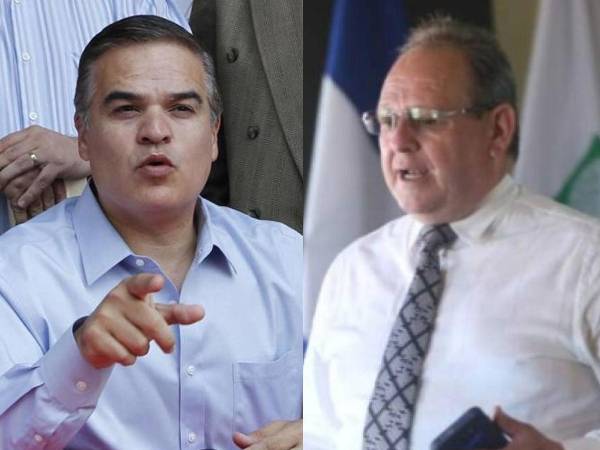 Yani Rosenthal, presidente del Partido Liberal, y Fernando Anduray, dirigente del Partido Nacional.