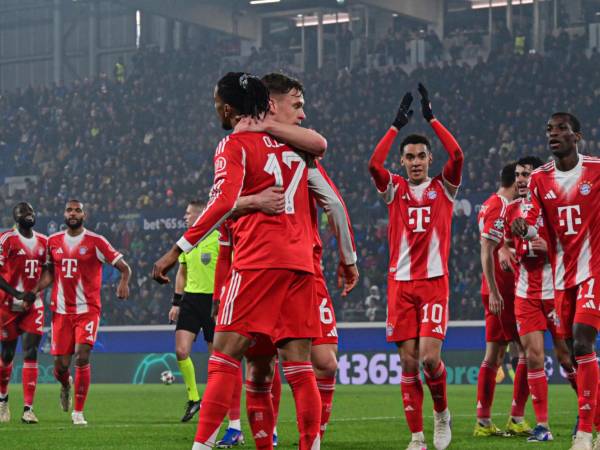 Jugadores del Bayern Múnich celebrando uno de los goles marcados.