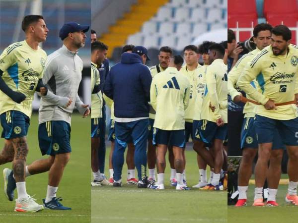 El América se entrenó este lunes en el Estadio Nacional y OPSA estuvo presente en la previa del juego ante el Olimpia por la Copa de Campeones de la Concacaf.