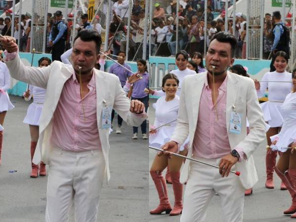 Un miembro de la diversidad sexual dirige un cuadro de palillonas de un instituto de Tegucigalpa.