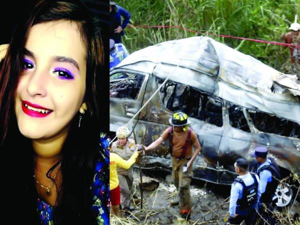 Sujaily Rocío Enamorado es una de las víctimas mortales. El autobús de la empresa Etica cayó al menos 15 metros y quedó totalmente calcinado.