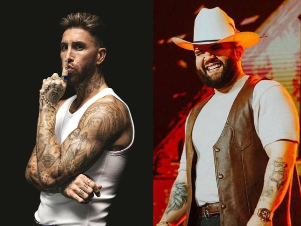 Sergio Ramos (EFE) y Carín León en imagen de archivo.