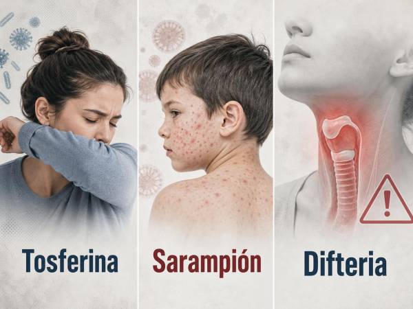 La tosferina, el sarampión y la difteria son enfermedades prevenibles por vacunación que vuelven a preocupar en la región por la baja cobertura de inmunización y el riesgo de nuevos brotes.