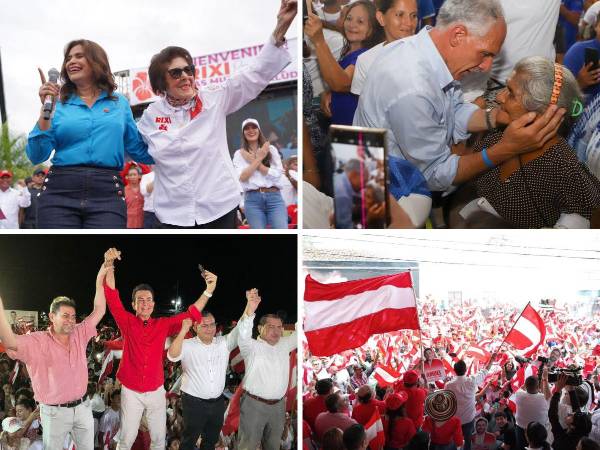 Los precandidatos Rixi Moncada, Nasry Asfura, Salvador Nasralla y Jorge Cálix anduvieron en intensas giras el fin de semana por varias regiones de Honduras.