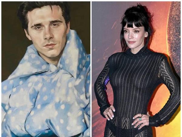 La cantante Lily Allen publicó una pintura en homenaje a Brooklyn Beckham, como una forma de mostrar su apoyo al joven.