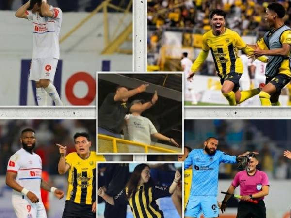 Las mejores imágenes que dejó el clásico entre Real España vs Olimpia realizado la noche de este sábado en el estadio Morazán.